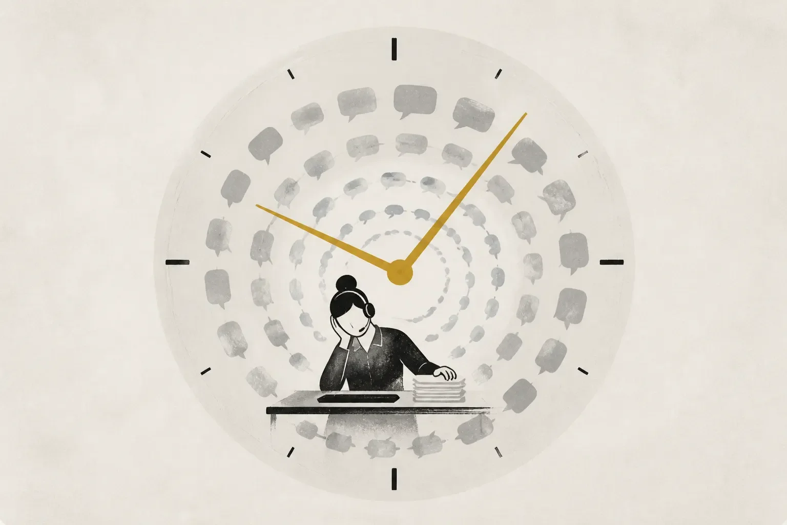 45% of support time is spent answering repeated questions